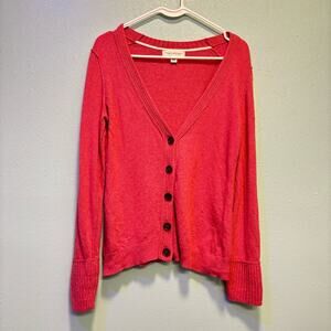 Banana Republic Women’s Italian Yarn Pink Cardigan Sweater Size M